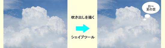 吹き出しの作成 吹き出し図形を描く フォトショップ エレメンツ